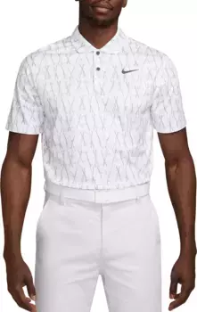 Мужская футболка-поло для гольфа с принтом Nike Dri-FIT Victory+, белый