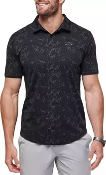 Мужская футболка-поло для гольфа TravisMathew Warmer Tides Scoop, черный