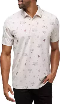 Мужская футболка-поло для гольфа TravisMathew с обменом печенья, цвет Moonbeam