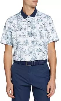 Мужская футболка-поло для гольфа Walter Hagen Performance 11 Tencel Tropical, белый