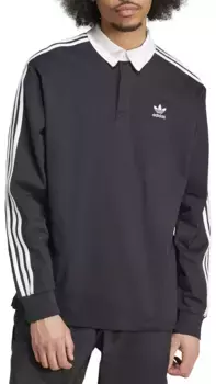 Мужская футболка-поло для регби Adidas Adicolor, черный