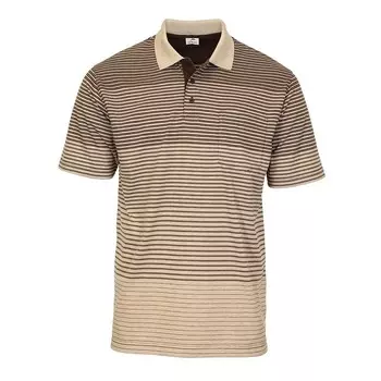 Мужская футболка-поло Gioberti в полоску с короткими рукавами и нагрудным карманом, коричневый