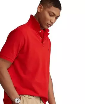 Мужская футболка-поло классического кроя из сетчатой ткани Polo Ralph Lauren, красный