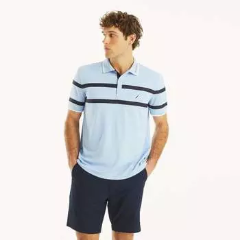 Мужская футболка-поло классического кроя Nautica Navtech, цвет noon blue