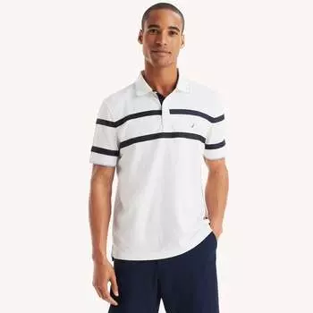 Мужская футболка-поло классического кроя Nautica Navtech, цвет bright white