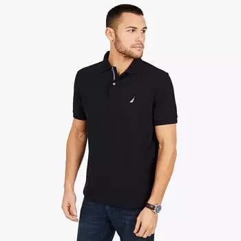 Мужская футболка-поло Nautica Big & Tall Classic Fit Performance Deck, цвет True Black