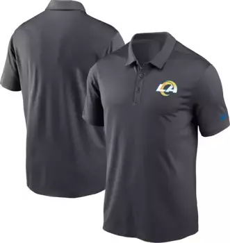 Мужская футболка-поло Nike Los Angeles Rams Franchise антрацитового цвета