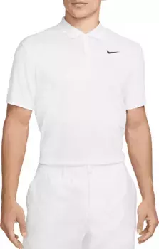 Мужская футболка-поло NikeCourt Dri-FIT, белый/черный