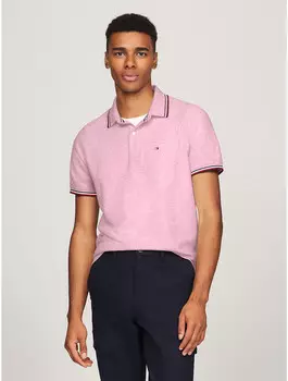 Мужская футболка-поло обычного кроя Tommy Hilfiger Tommy Wicking, цвет Pink Heather