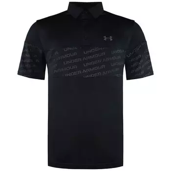Мужская футболка-поло Playoff 2 0 черного цвета 1363032 001 Under Armour, черный