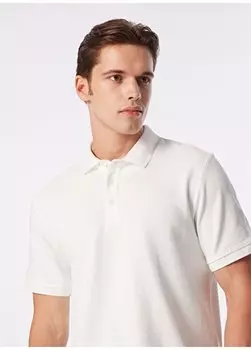 Мужская футболка-поло приталенного кроя цвета экрю 1090399 Network, экрю