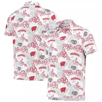 Мужская футболка-поло Reyn Spooner White Wisconsin Badgers Performance, цвет Wis White