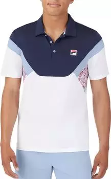 Мужская футболка-поло с короткими рукавами и цветными блоками Fila Solar Power