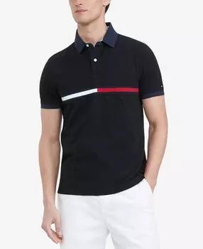 Мужская футболка-поло с логотипом tanner custom-fit Tommy Hilfiger, мульти