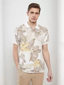 Мужская футболка поло с рисунком и короткими рукавами LCW Vision