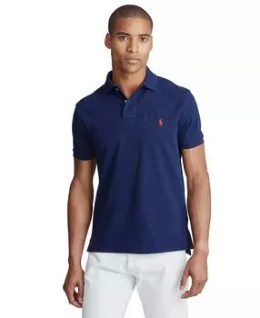 Мужская футболка-поло slim fit из сетчатой ткани на заказ Polo Ralph Lauren, мульти