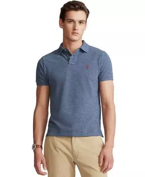 Мужская футболка-поло slim fit из сетчатой ткани на заказ Polo Ralph Lauren, мульти
