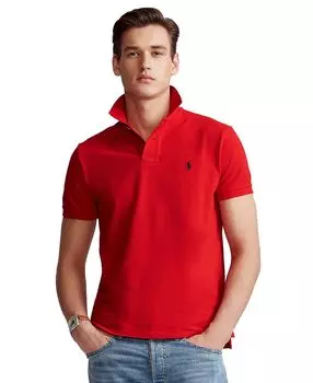 Мужская футболка-поло slim fit из сетчатой ткани на заказ Polo Ralph Lauren, мульти