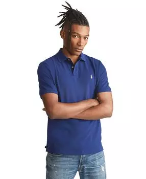 Мужская футболка-поло slim fit из сетчатой ткани на заказ Polo Ralph Lauren, мульти