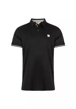 Мужская футболка Polo Valley с ребристым воротником и логотипом ROADSIGN australia, черный