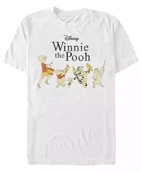 Мужская футболка Pooh Parade с коротким рукавом и круглым вырезом Fifth Sun, белый