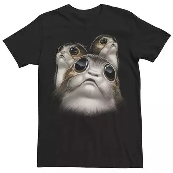 Мужская футболка Porgs с большим лицом «Звездных войн» Licensed Character