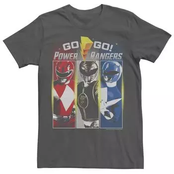 Мужская футболка Power Rangers красно-бело-синяя с вставками Ranger Americana Licensed Character