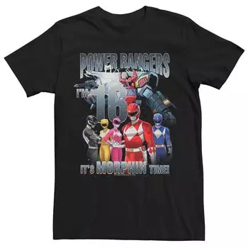 Мужская футболка Power Rangers Morphin Time на 16-летие Licensed Character