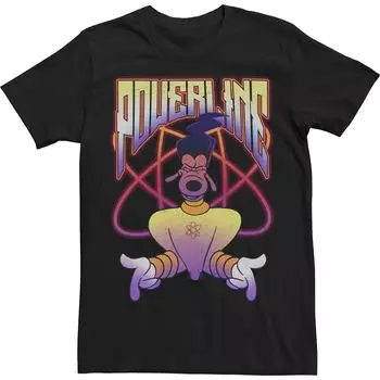 Мужская футболка Powerline с портретом Disney A Goofy Movie Licensed Character, черный