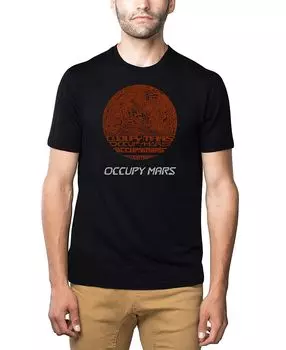 Мужская футболка premium blend word art occupy mars LA Pop Art, черный