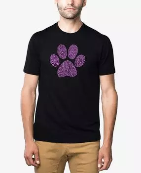 Мужская футболка premium blend word art xoxo dog paw LA Pop Art, черный