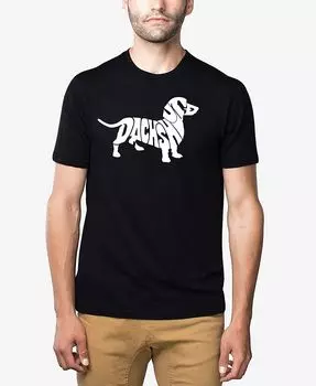 Мужская футболка премиум-класса с короткими рукавами Word Art LA Pop Art, цвет Black