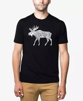 Мужская футболка премиум-класса с короткими рукавами Word Art LA Pop Art, цвет Black