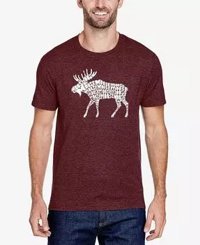 Мужская футболка премиум-класса с короткими рукавами Word Art LA Pop Art, цвет Burgundy