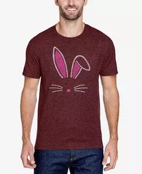 Мужская футболка премиум-класса с короткими рукавами Word Art LA Pop Art, цвет Burgundy