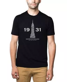 Мужская футболка премиум-класса word art - эмпайр стейт билдинг LA Pop Art, черный