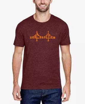 Мужская футболка премиум-класса word art с изображением моста сан-франциско LA Pop Art