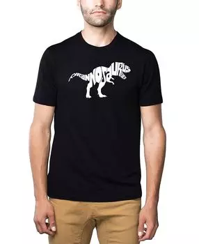 Мужская футболка premium word art - tyrannosaurus rex LA Pop Art, черный