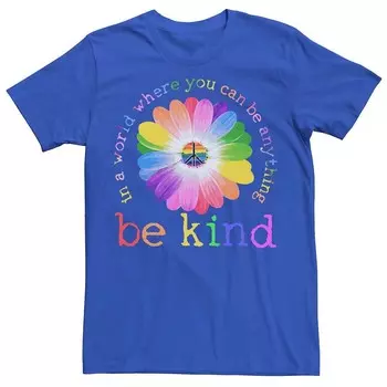 Мужская футболка Pride Be Kind с цветочным рисунком Licensed Character, цвет Royal