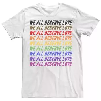 Мужская футболка Pride Deserve Love Licensed Character