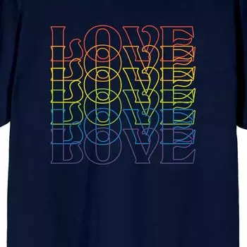 Мужская футболка Pride Love с повторяющимся узором Licensed Character