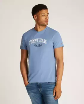 Мужская футболка приталенного кроя с короткими рукавами Tommy Jeans, синий