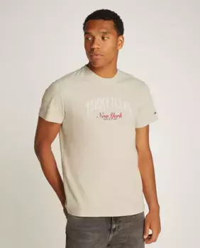 Мужская футболка приталенного кроя с короткими рукавами Tommy Jeans, жёлтый