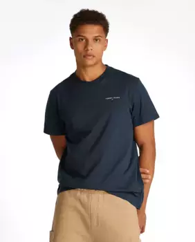 Мужская футболка приталенного кроя с короткими рукавами Tommy Jeans, чёрный