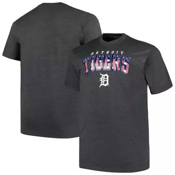 Мужская футболка Profile Heather Charcoal Detroit Tigers Big & Tall American