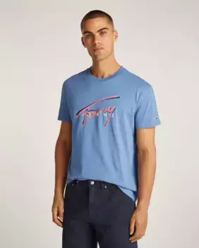 Мужская футболка прямого кроя с короткими рукавами Tommy Jeans, синий