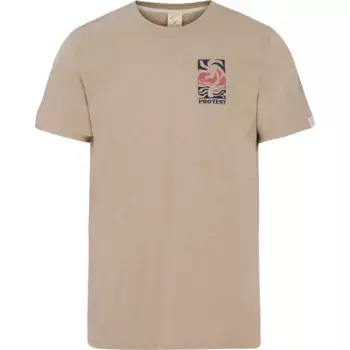 Мужская футболка Prtrocha Protest, бежевый/коричневый