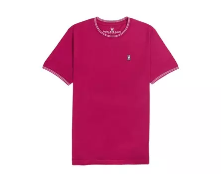 Мужская футболка Psycho Bunny Logan Wild Berry B6U137U1PC-WLB, розовый