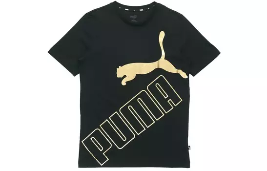Мужская футболка Puma, цвет Black/Gold