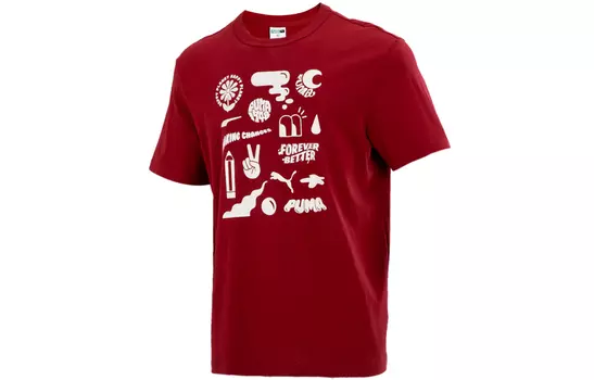 Мужская футболка Puma, цвет Burgundy